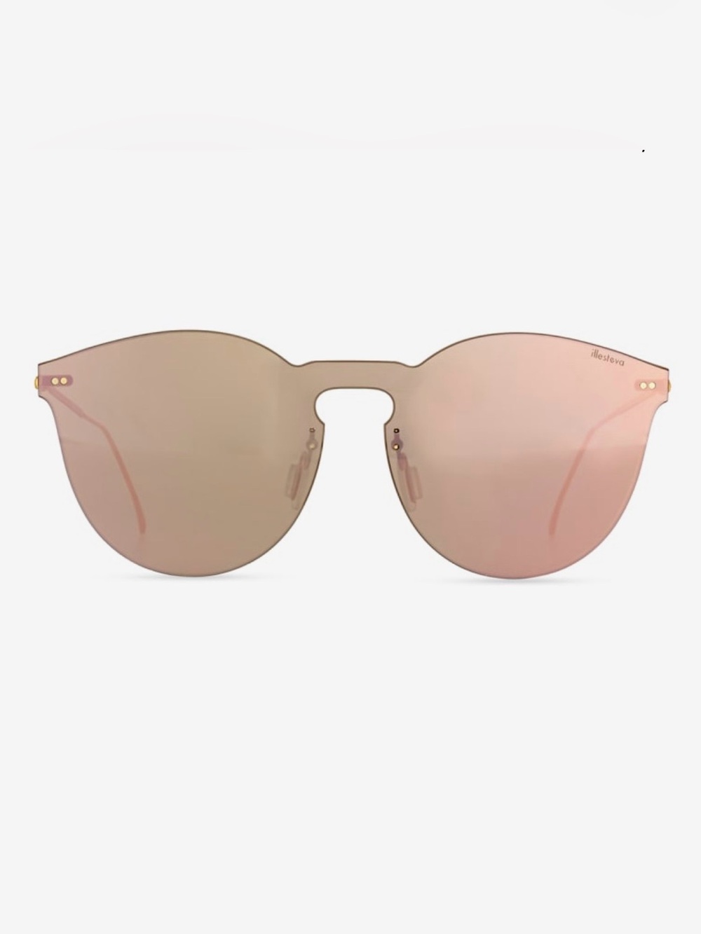 Illesteva Leonard II Mask Sunglasses Rose Gold/Gold